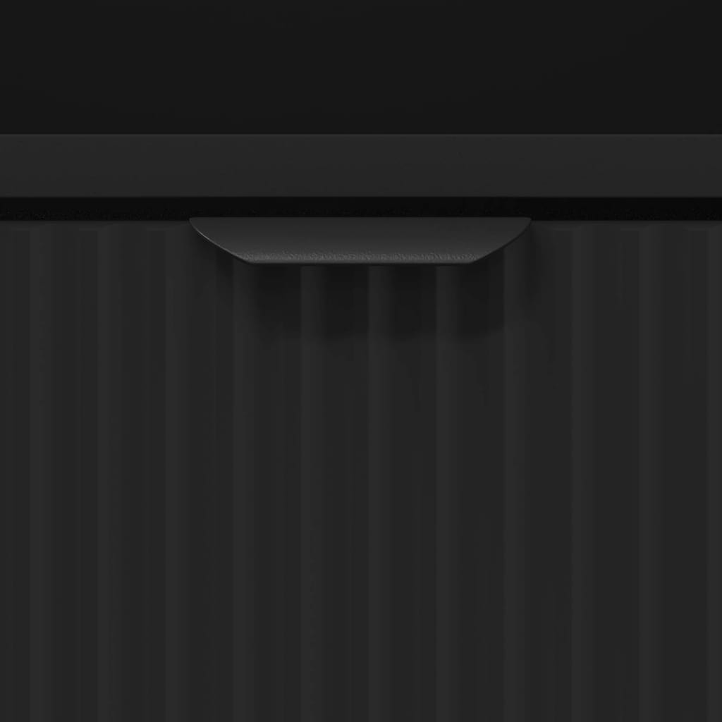 Bedside Table with Drawer Black 49 x 36 x 61 cm Engineered wood