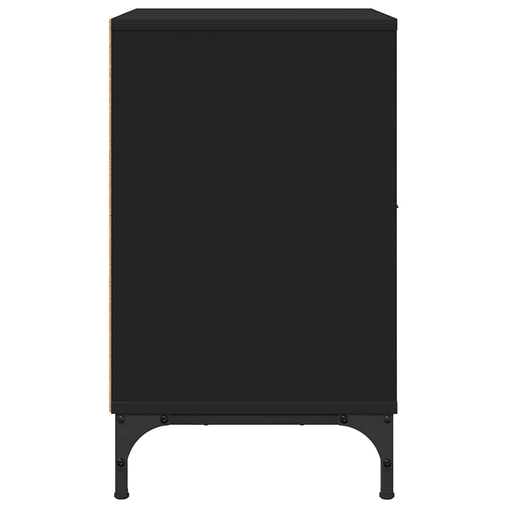Bedside Tables 2 pcs Black 49 x 36 x 61 cm Engineered wood