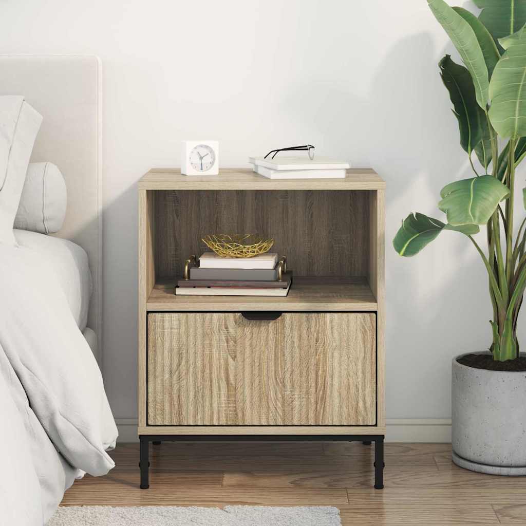 Bedside Table Sonoma oak 49 x 36 x 61 cm Engineered wood