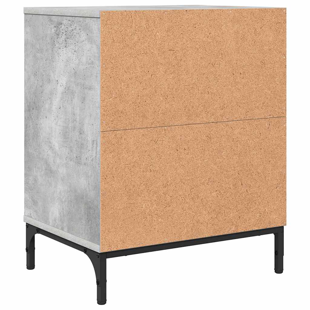 Bedside Table Concrete grey 49 x 36 x 61 cm Engineered wood