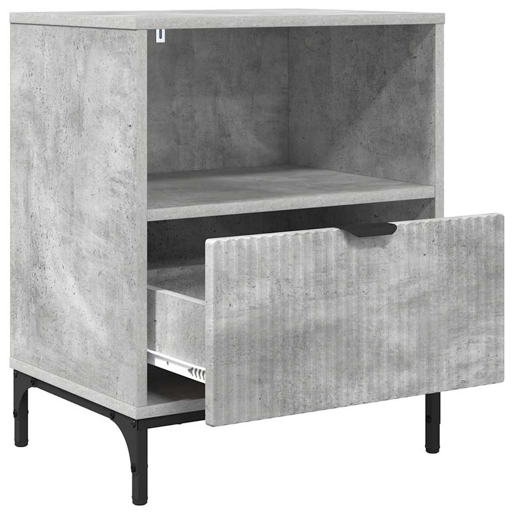 Bedside Tables with Drawer 2 pcs Concrete grey 49 x 36 x 61 cm