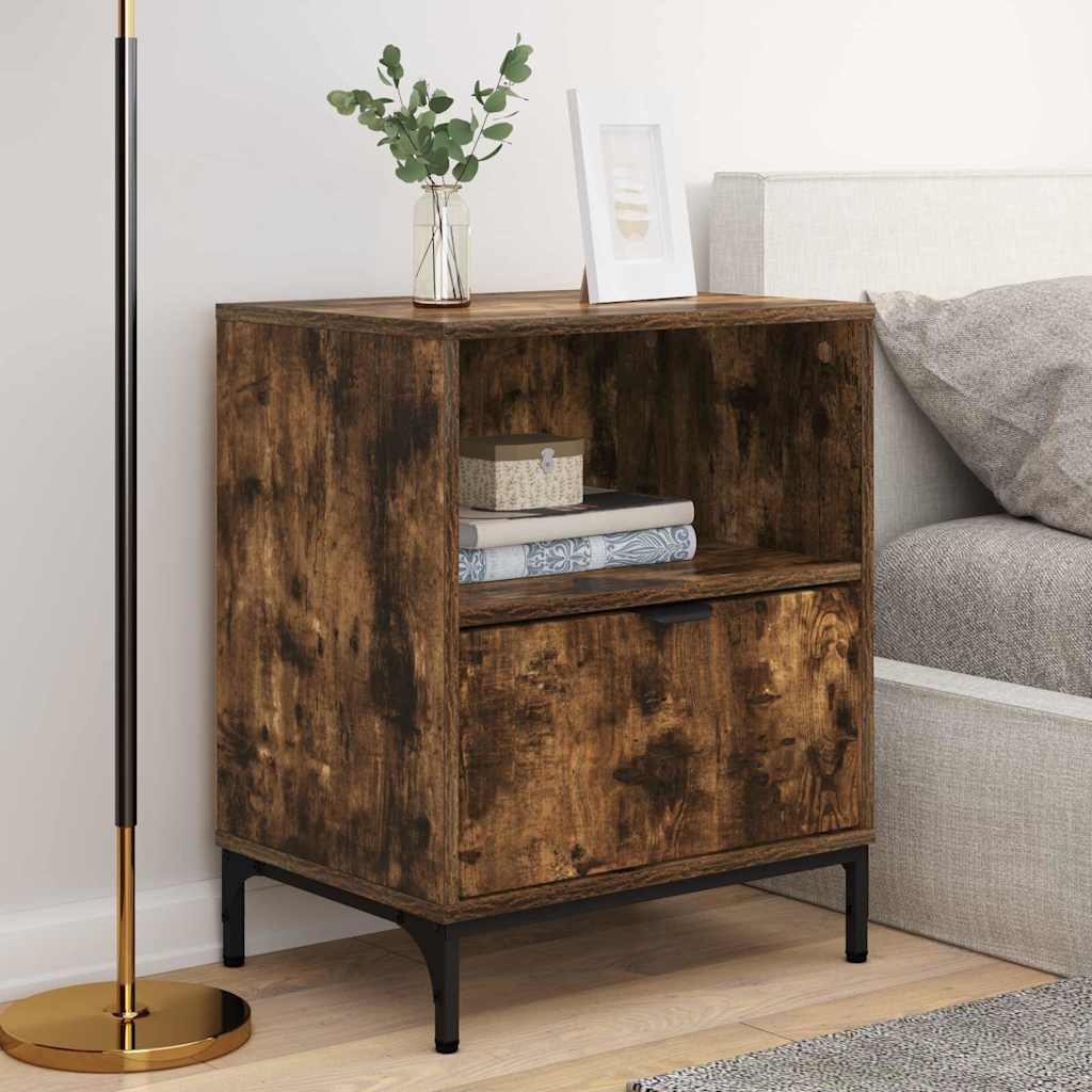 Bedside Tables 2 pcs Smoked oak 49 x 36 x 61 cm Engineered wood