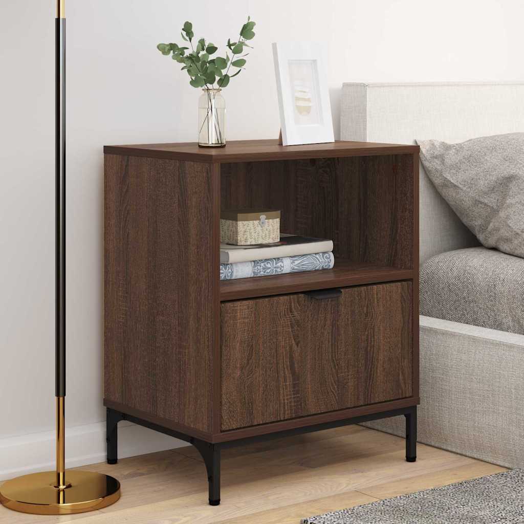 Bedside Tables 2 pcs Brown oak 49 x 36 x 61 cm Engineered wood