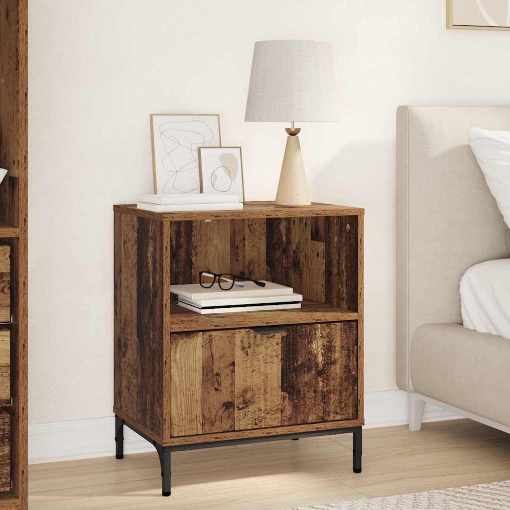 Bedside Table Old wood 49 x 36 x 61 cm Engineered wood