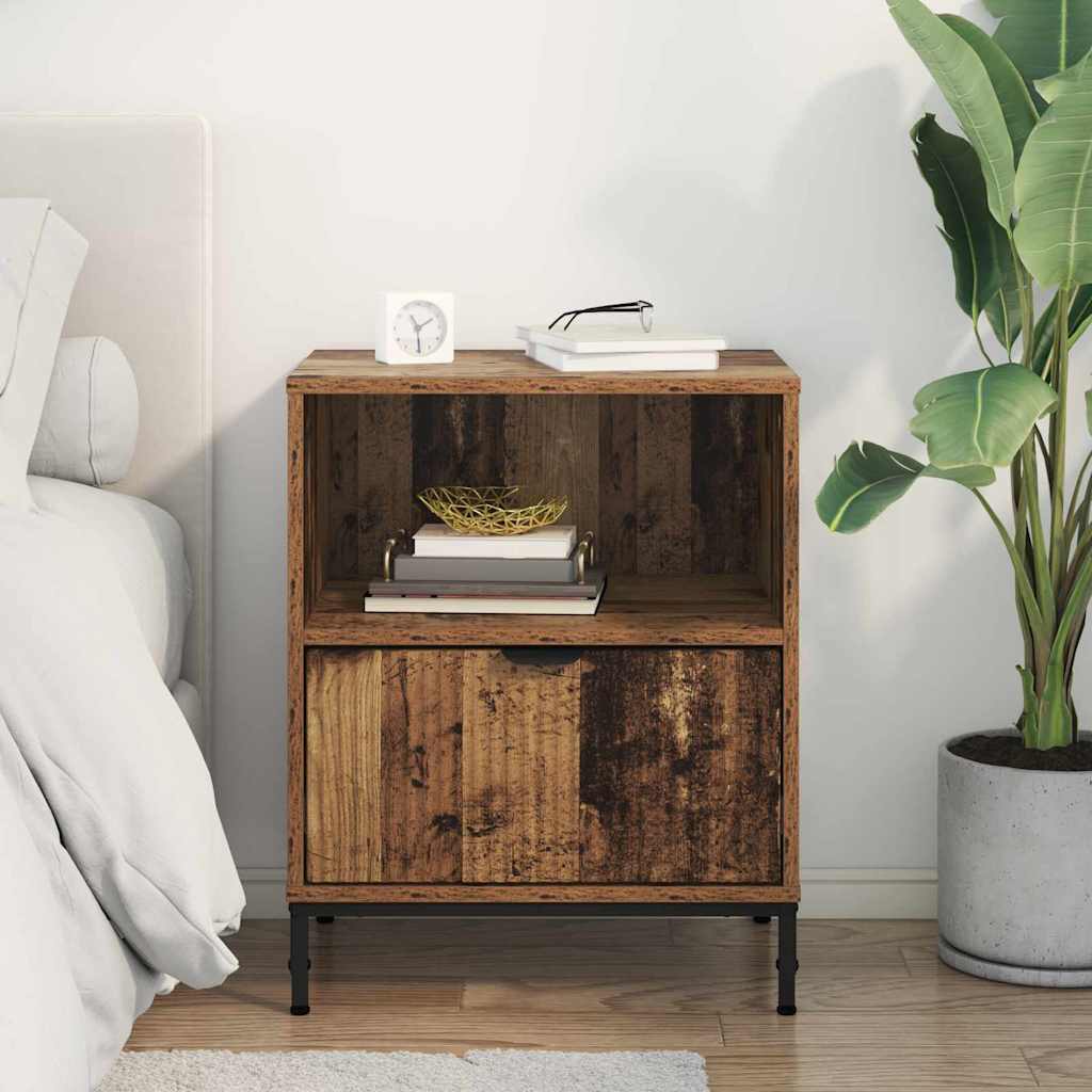 Bedside Table Old wood 49 x 36 x 61 cm Engineered wood