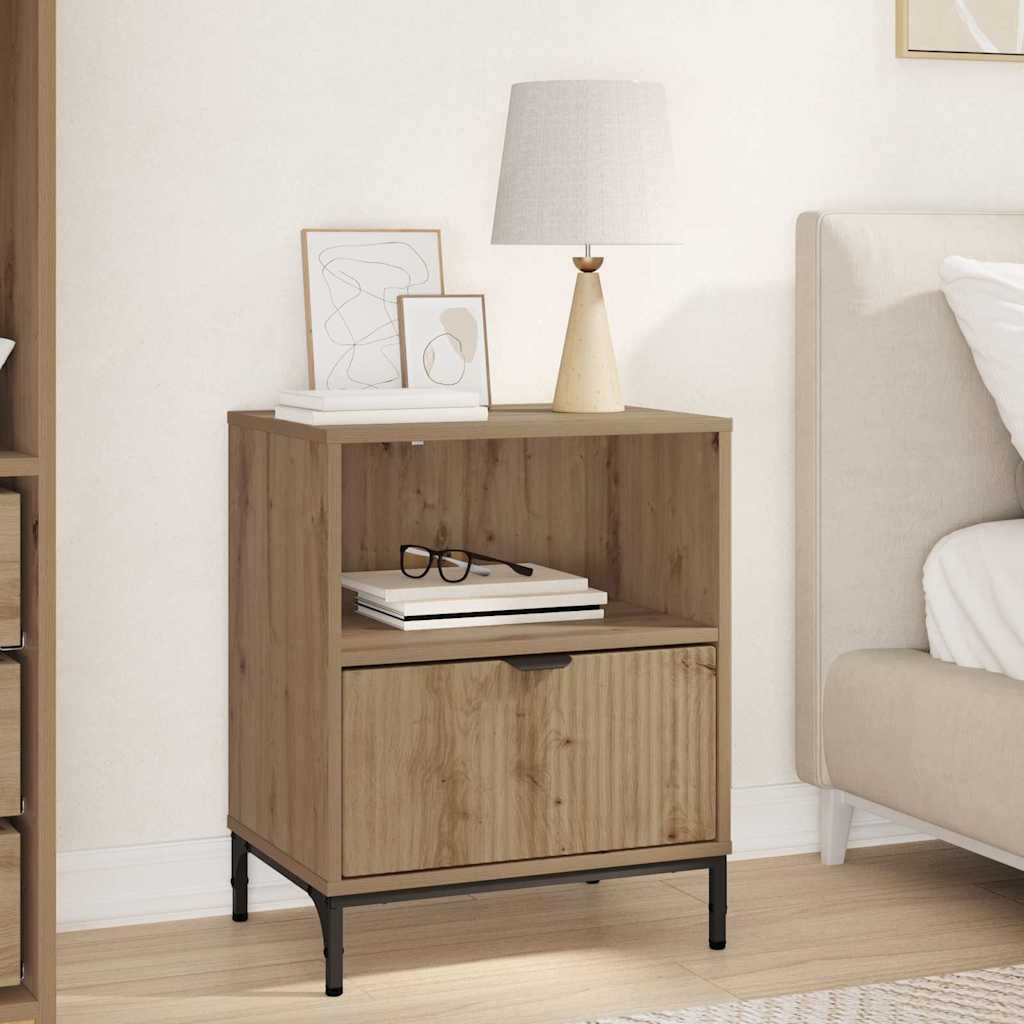 Bedside Table Artisan oak 49 x 36 x 61 cm Engineered wood