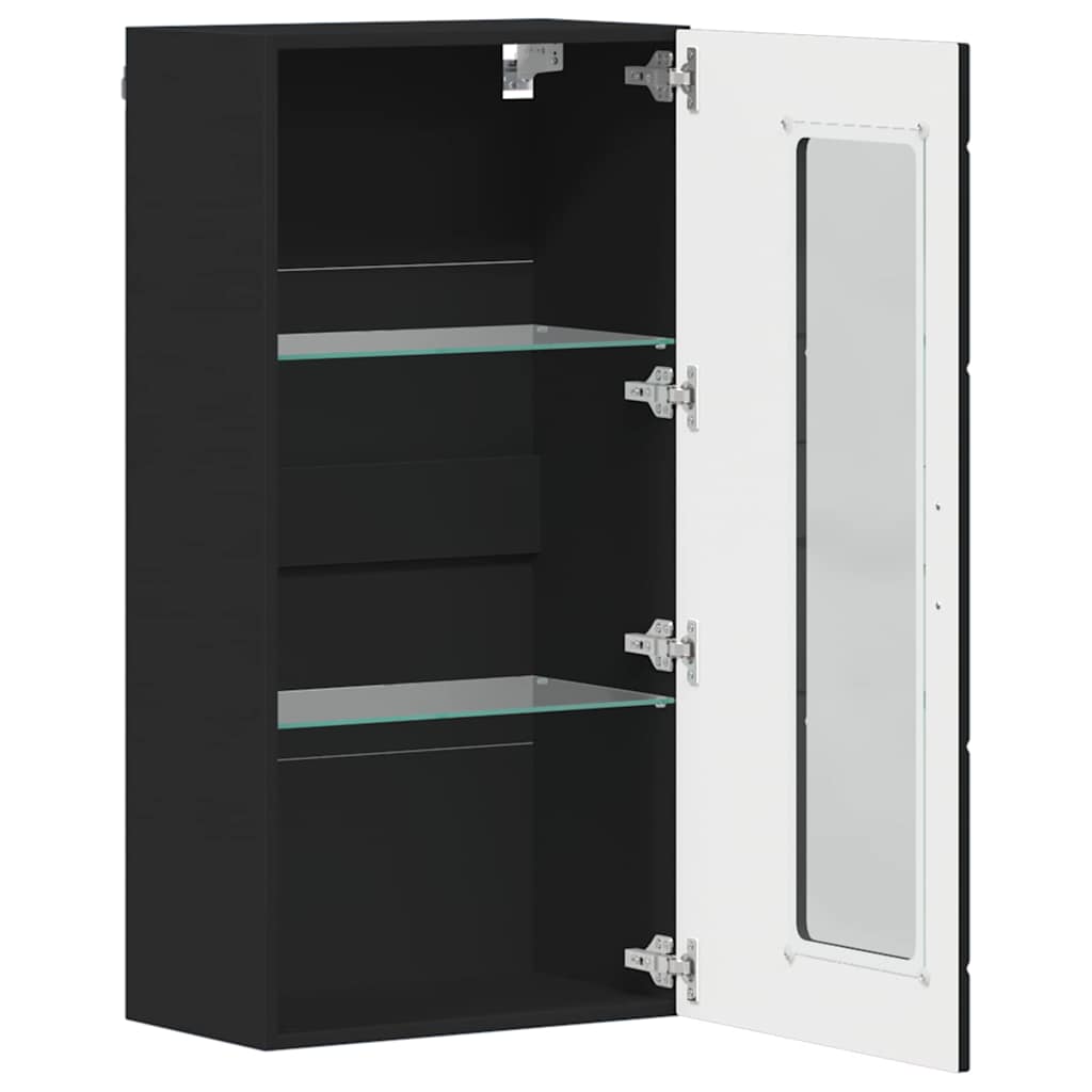 Wall-mounted Cabinet Black 55 x 29 x 100 cm Engineered wood