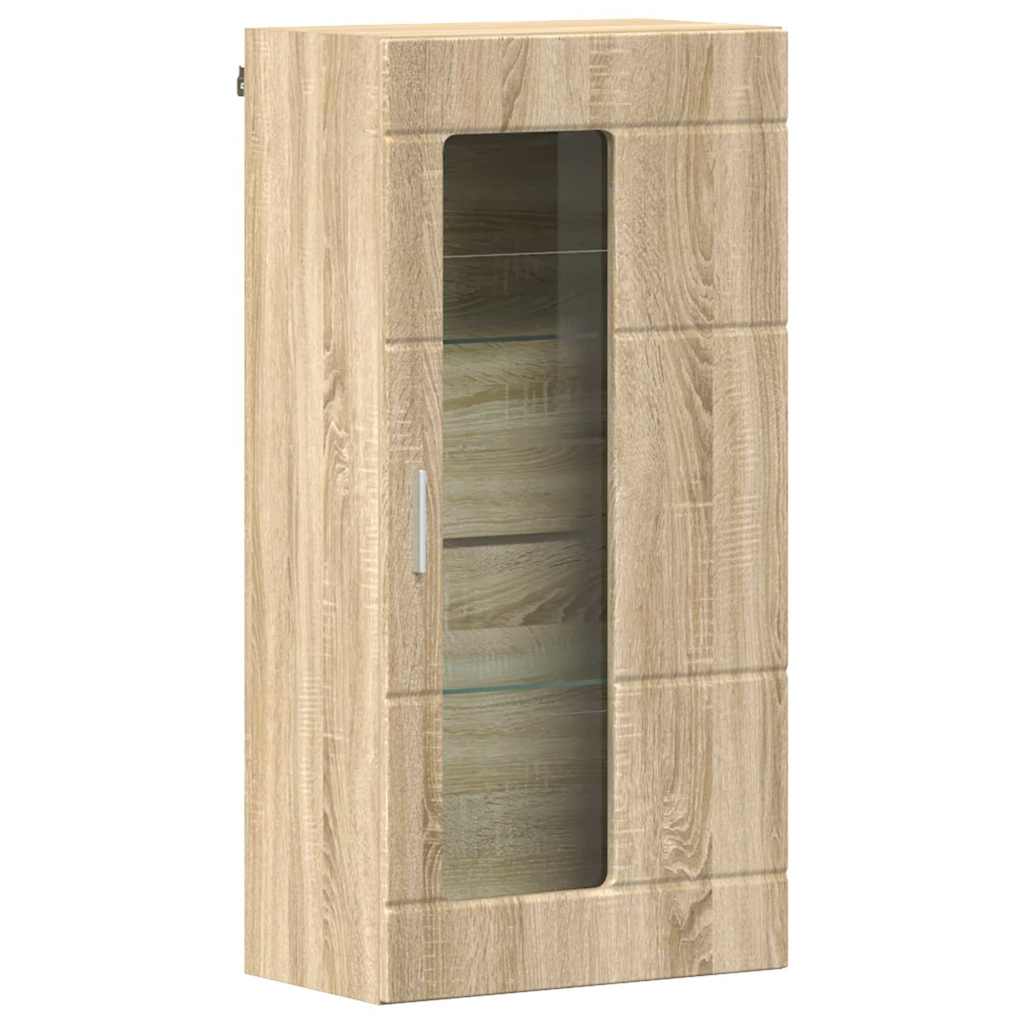 Wall-mounted Cabinet with Shelf Sonoma oak 55 x 29 x 100 cm