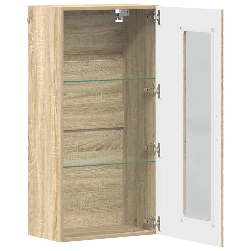 Wall-mounted Cabinet with Shelf Sonoma oak 55 x 29 x 100 cm