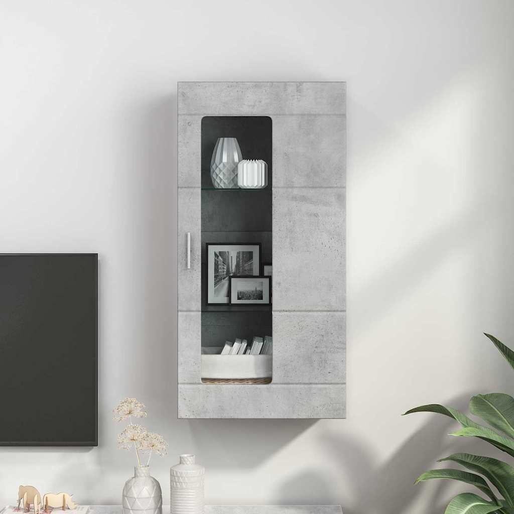 Wall-mounted Cabinet with Shelf Concrete grey 55 x 29 x 100 cm