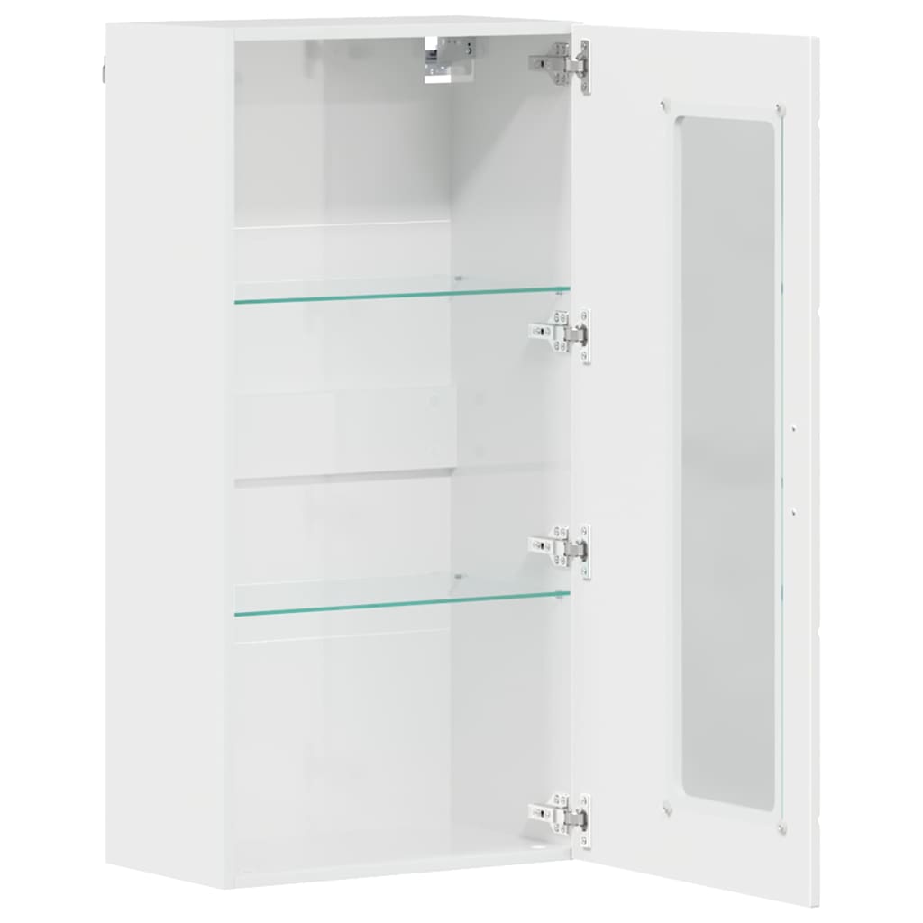 Wall-mounted Cabinet High gloss white 55 x 29 x 100 cm