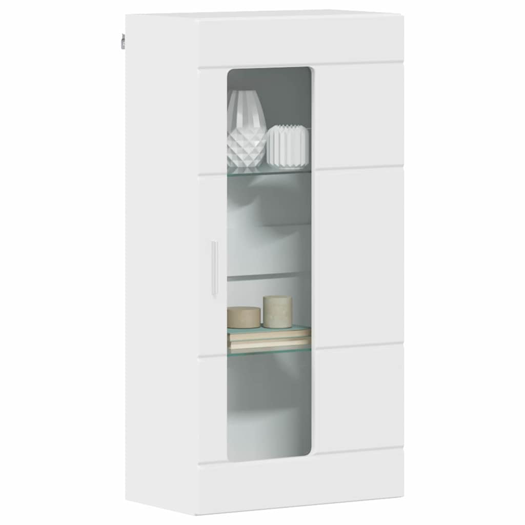 Wall-mounted Cabinet High gloss white 55 x 29 x 100 cm