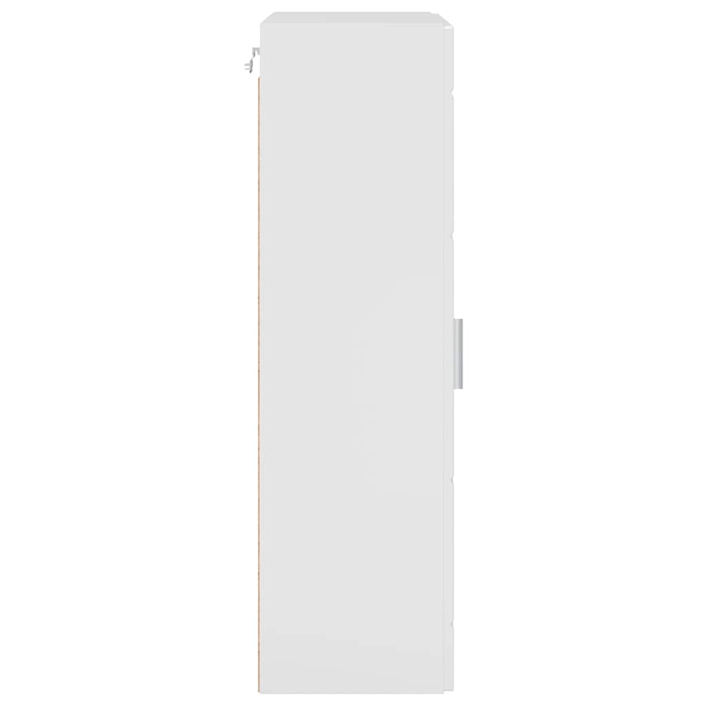 Wall-mounted Cabinet High gloss white 55 x 29 x 100 cm