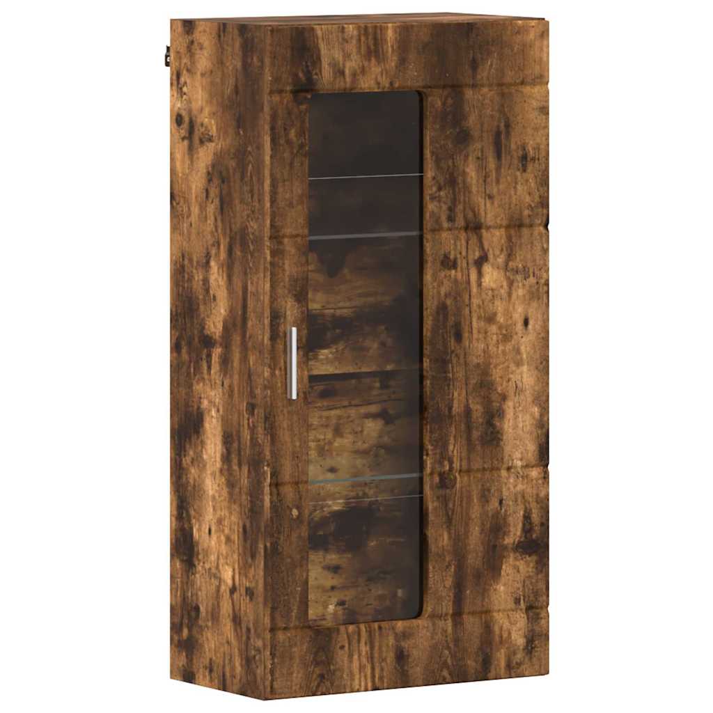Wall-mounted Cabinet with Shelf Smoked oak 55 x 29 x 100 cm