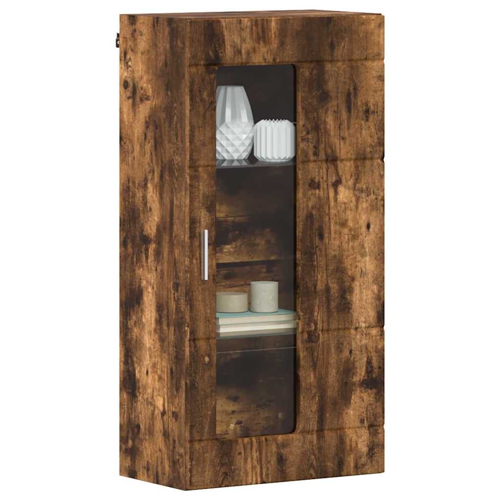 Wall-mounted Cabinet with Shelf Smoked oak 55 x 29 x 100 cm
