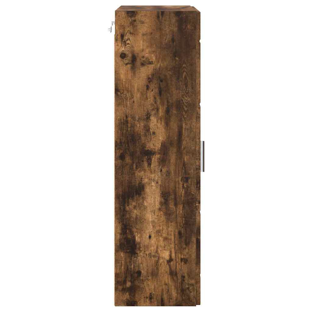 Wall-mounted Cabinet with Shelf Smoked oak 55 x 29 x 100 cm