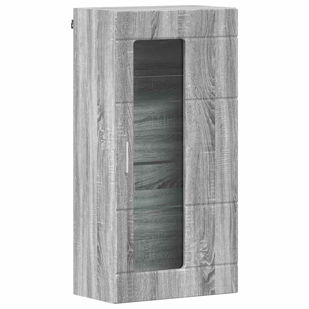 Wall-mounted Cabinet with Shelf Grey sonoma 55 x 29 x 100 cm
