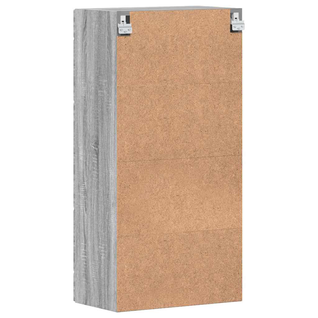 Wall-mounted Cabinet with Shelf Grey sonoma 55 x 29 x 100 cm