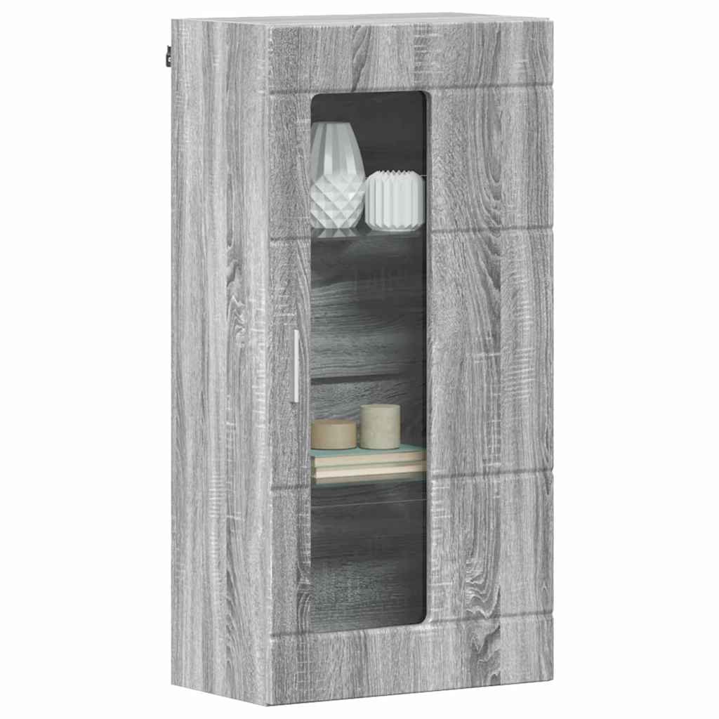 Wall-mounted Cabinet with Shelf Grey sonoma 55 x 29 x 100 cm