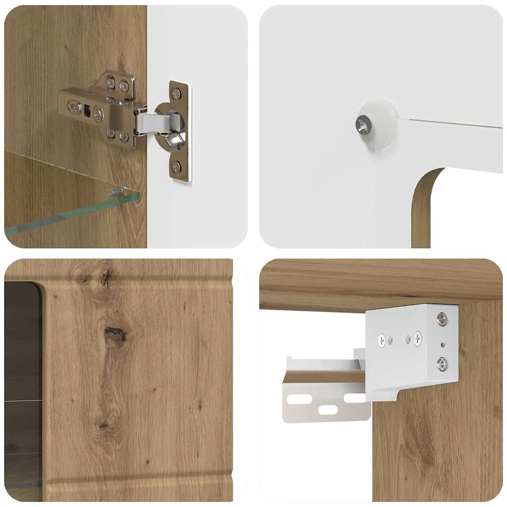 Wall-mounted Cabinet with Shelf Artisan oak 55 x 29 x 100 cm