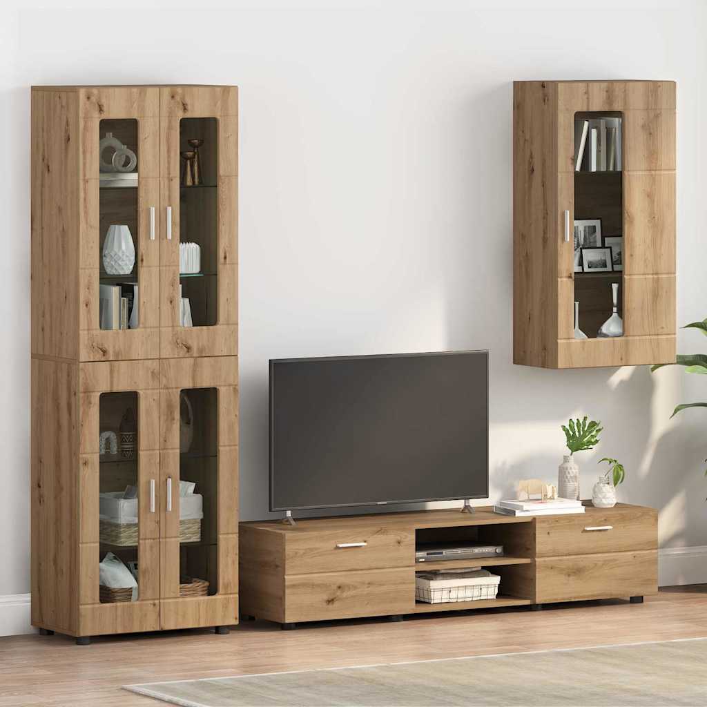 Wall-mounted Cabinet with Shelf Artisan oak 55 x 29 x 100 cm