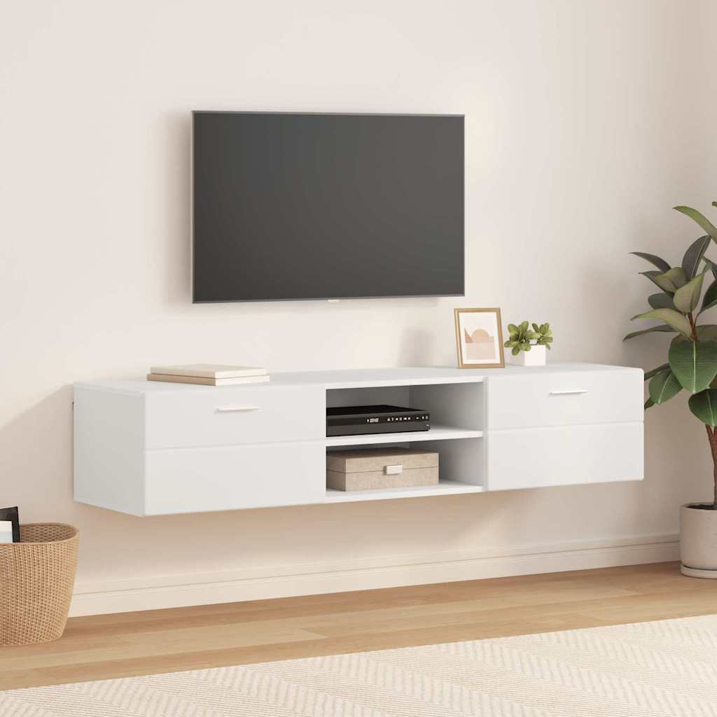 TV Cabinet with Drawer White 150 x 39 x 30 cm Engineered wood