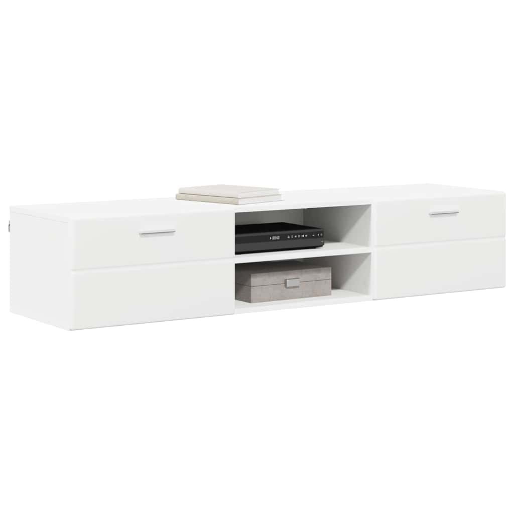 TV Cabinet with Drawer White 150 x 39 x 30 cm Engineered wood