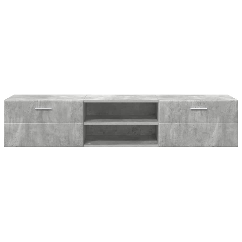 TV Cabinet Concrete grey 150 x 39 x 30 cm Engineered wood