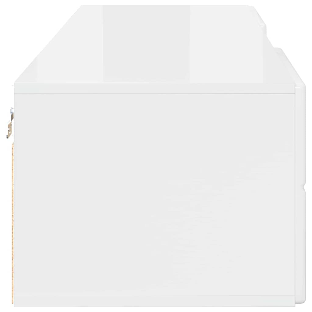 TV Cabinet High gloss white 150 x 39 x 30 cm Engineered wood