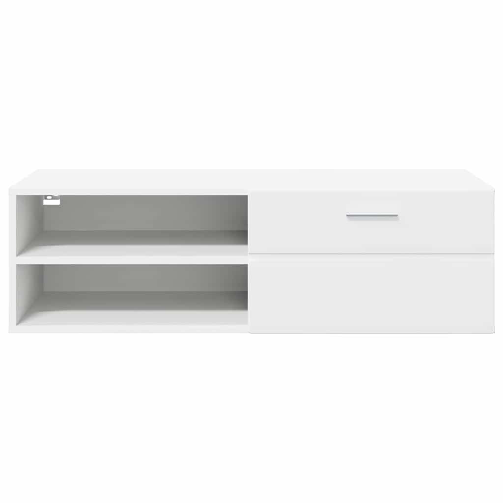 TV Cabinet with Drawer White 100.5 x 39 x 30 cm Engineered wood