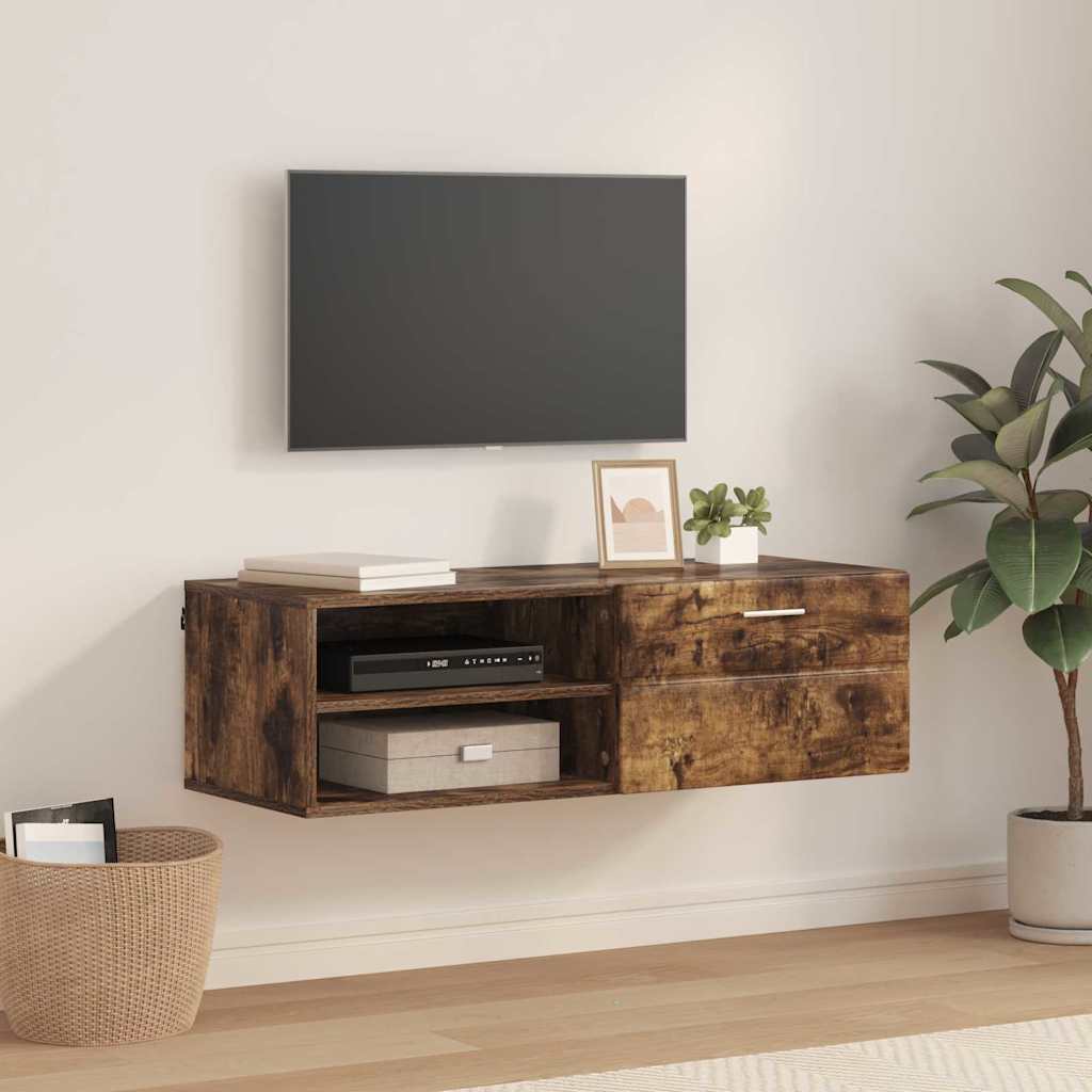 TV Cabinet Smoked oak 100.5 x 39 x 30 cm Engineered wood