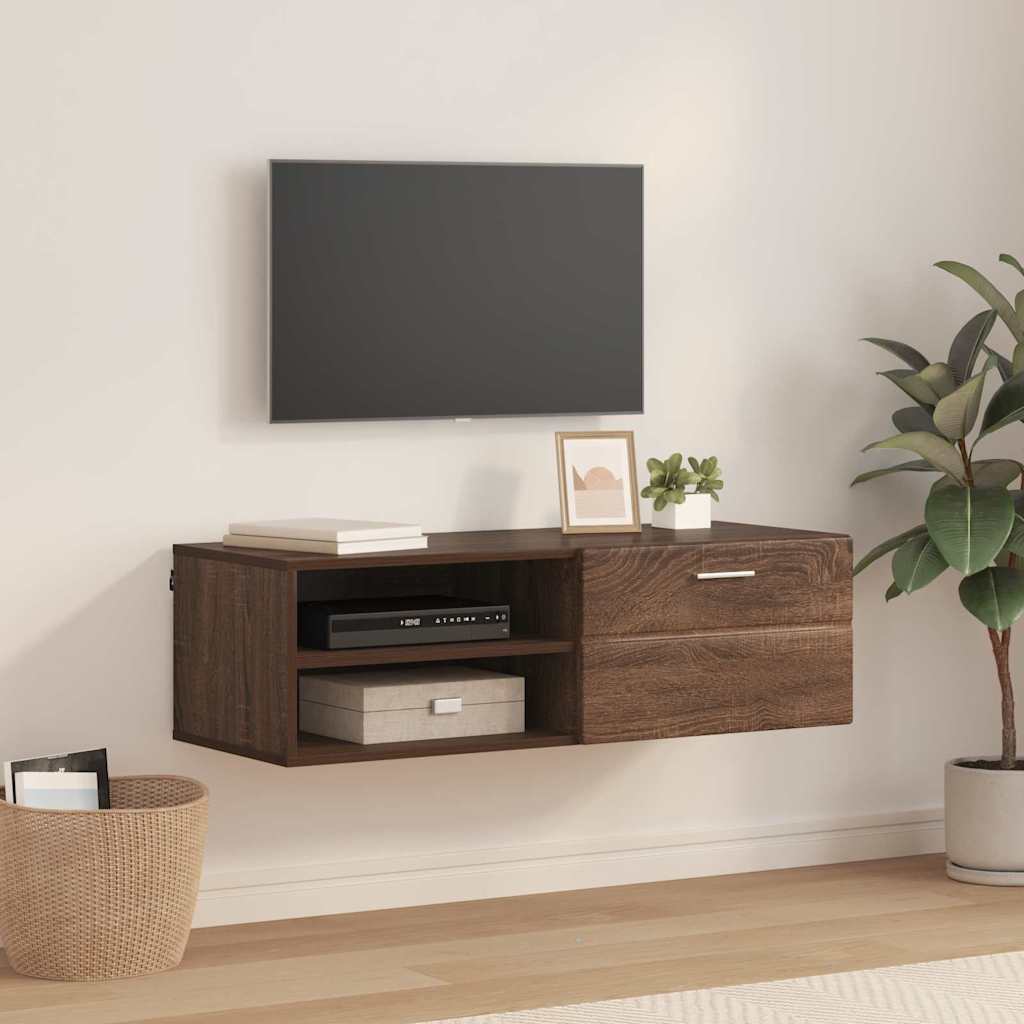 TV Cabinet Brown oak 100.5 x 39 x 30 cm Engineered wood