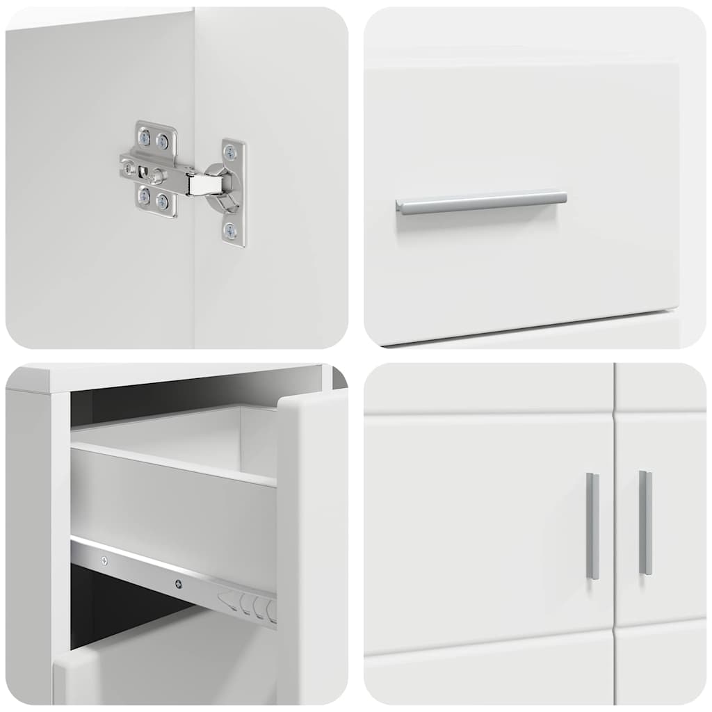 Sideboard with Drawer White 88.5 x 30.5 x 73 cm Engineered wood