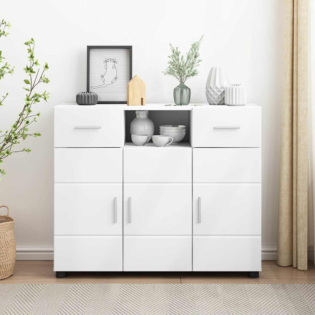 Sideboard with Drawer White 88.5 x 30.5 x 73 cm Engineered wood