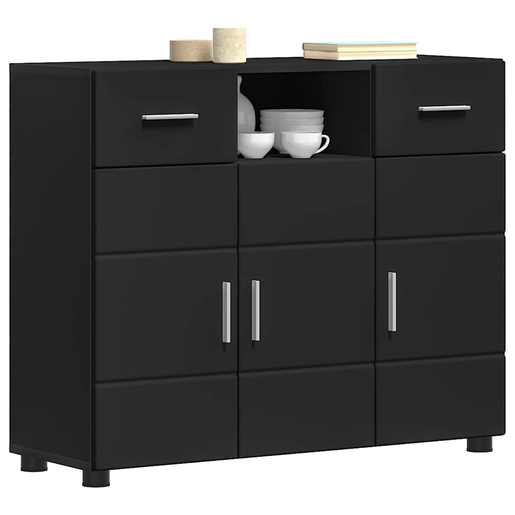 Sideboard with Drawer Black 88.5 x 30.5 x 73 cm Engineered wood
