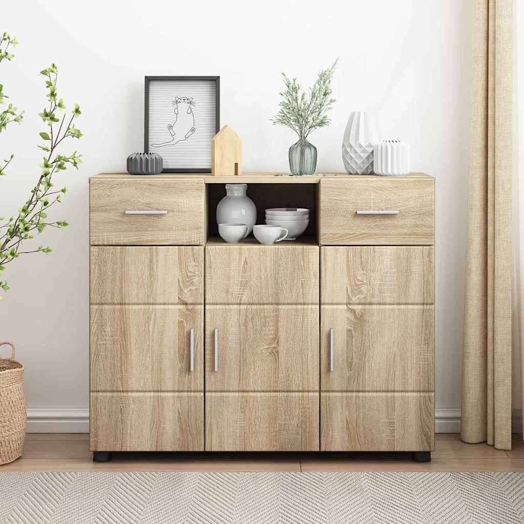 Sideboard Sonoma oak 88.5 x 30.5 x 73 cm Engineered wood