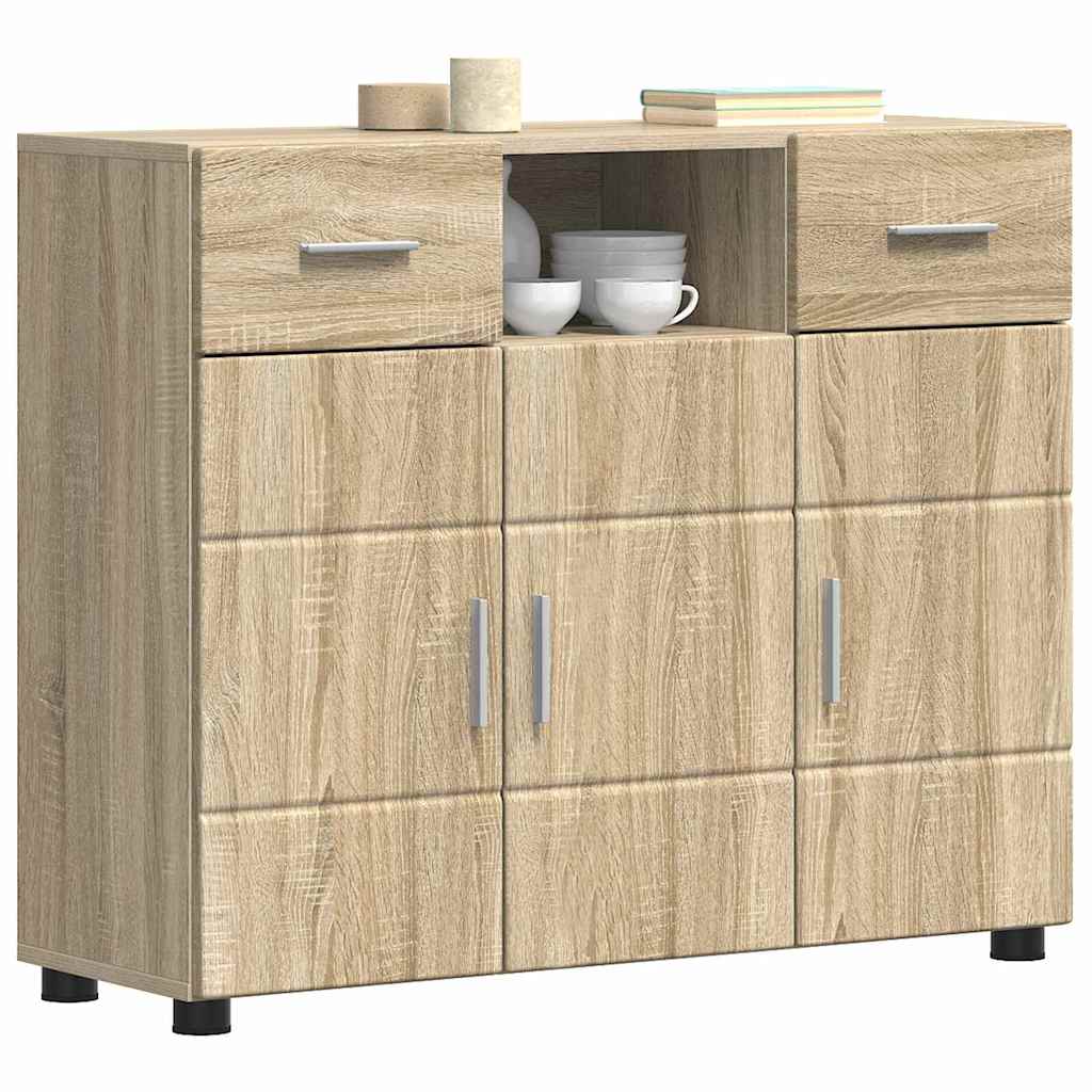 Sideboard Sonoma oak 88.5 x 30.5 x 73 cm Engineered wood