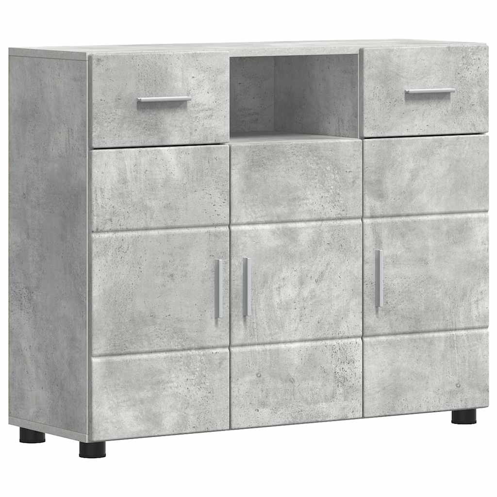Sideboard Concrete grey 88.5 x 30.5 x 73 cm Engineered wood
