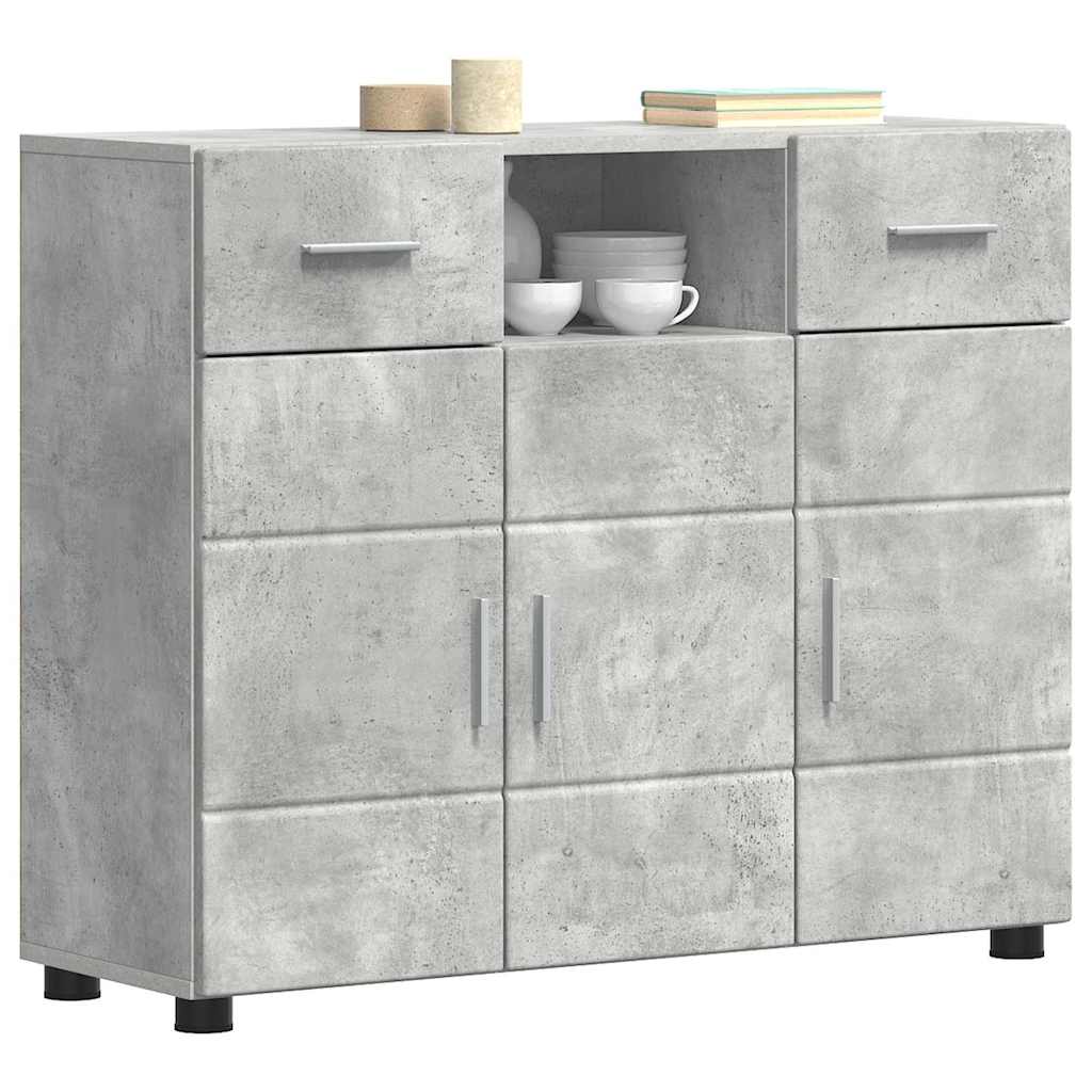 Sideboard Concrete grey 88.5 x 30.5 x 73 cm Engineered wood
