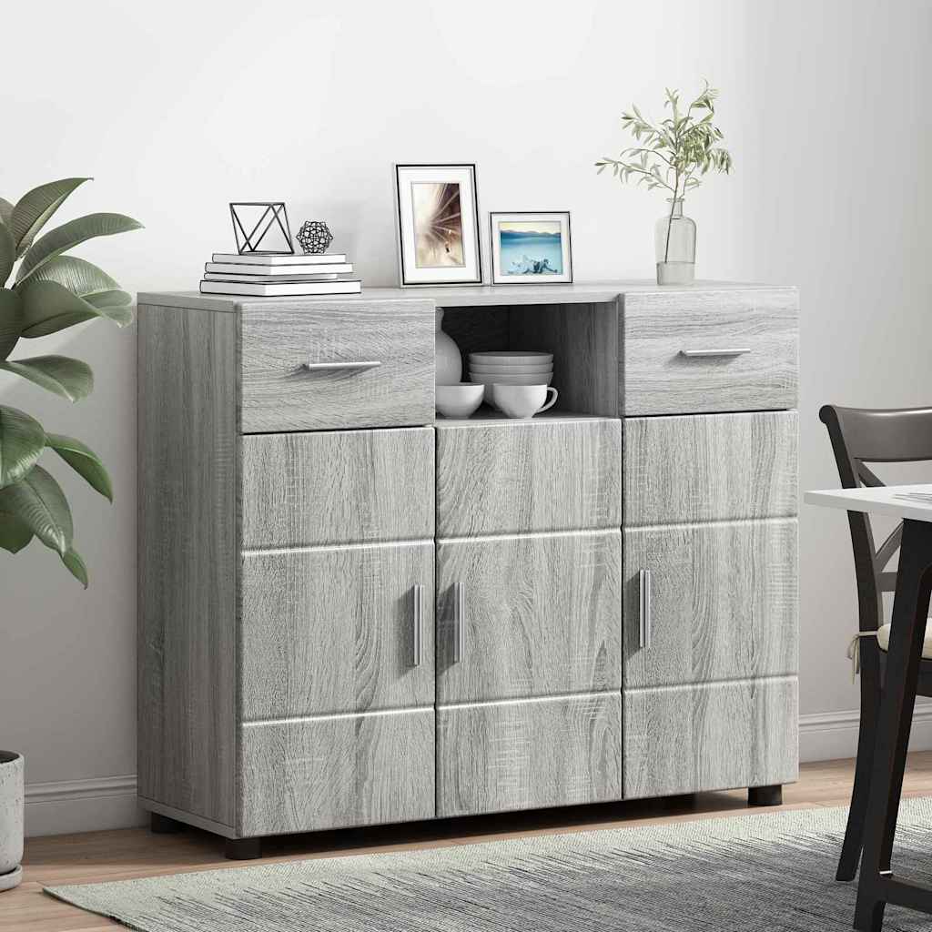 Sideboard Grey sonoma 88.5 x 30.5 x 73 cm Engineered wood