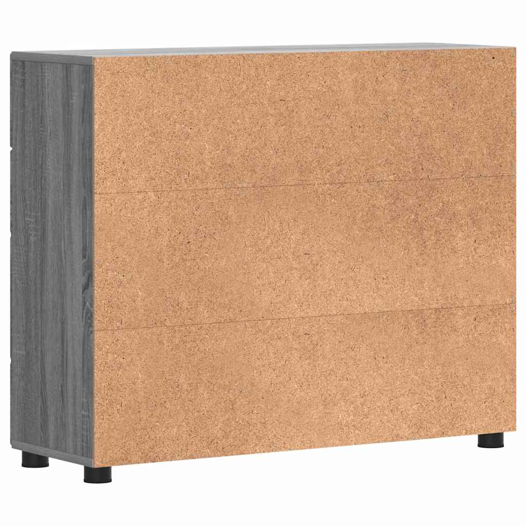 Sideboard Grey sonoma 88.5 x 30.5 x 73 cm Engineered wood