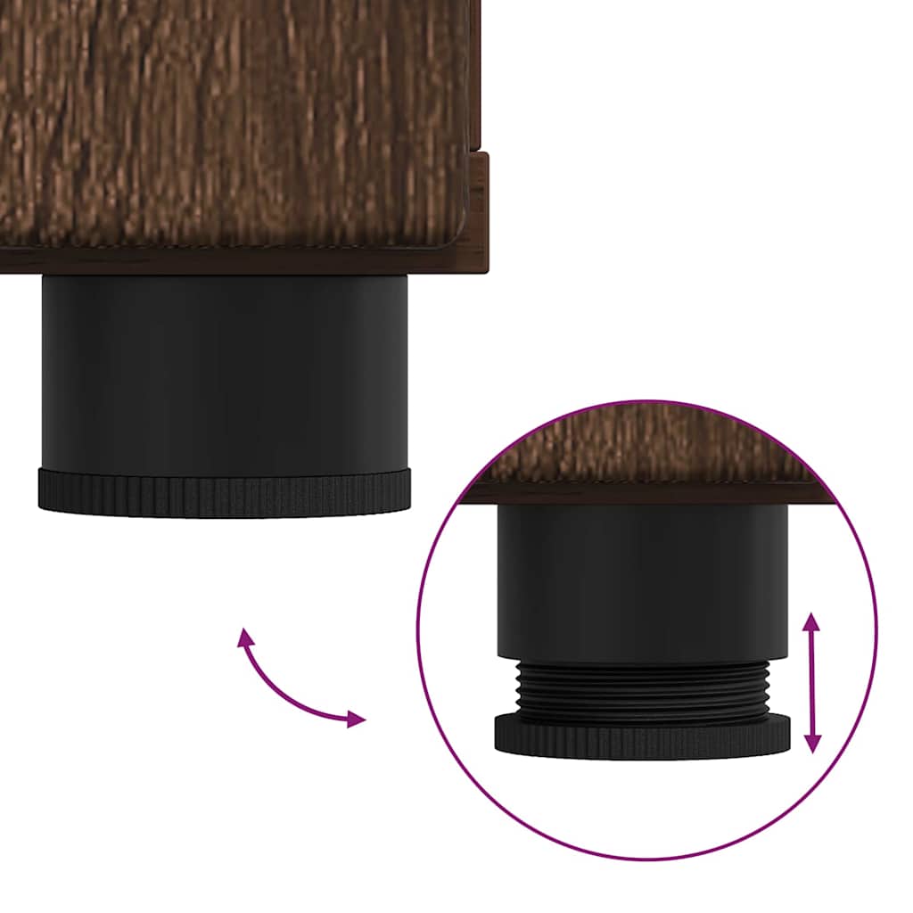 Sideboard Brown oak 88.5 x 30.5 x 73 cm Engineered wood