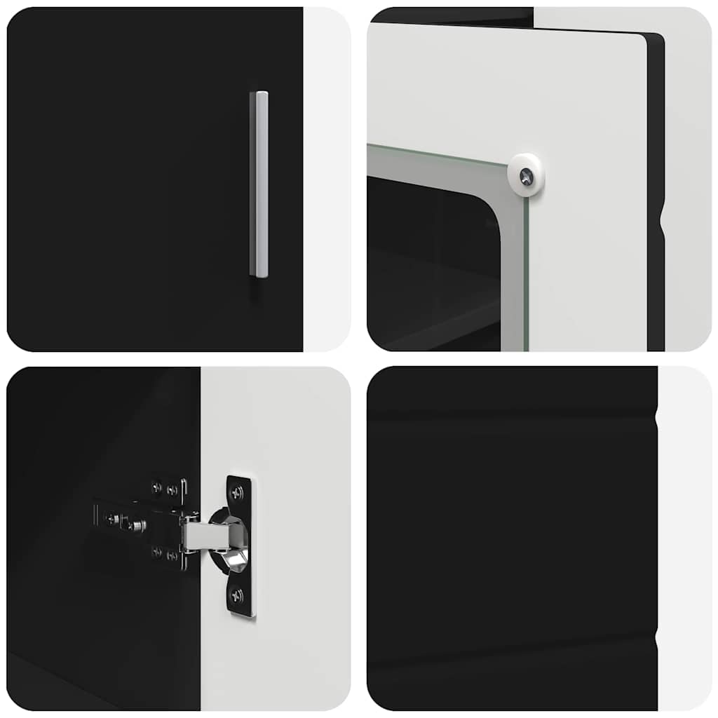 Sideboard with Shelf Black 55.5 x 29 x 100 cm Engineered wood