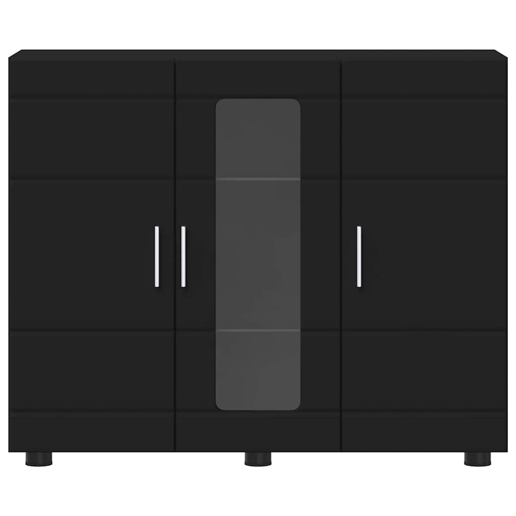 Sideboard with Shelf Black 55.5 x 29 x 100 cm Engineered wood