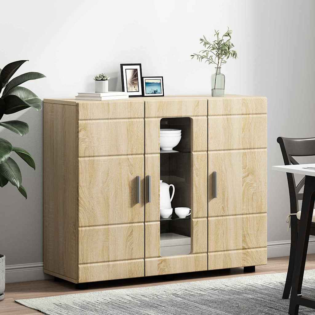 Sideboard Sonoma oak 55.5 x 29 x 100 cm Engineered wood