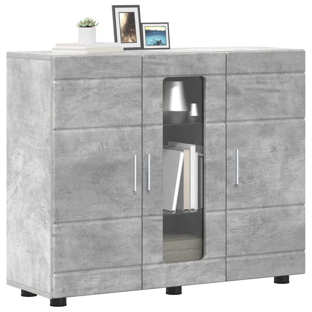 Sideboard Concrete grey 55.5 x 29 x 100 cm Engineered wood