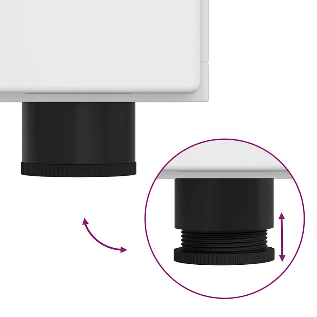 Sideboard High gloss white 55.5 x 29 x 100 cm Engineered wood