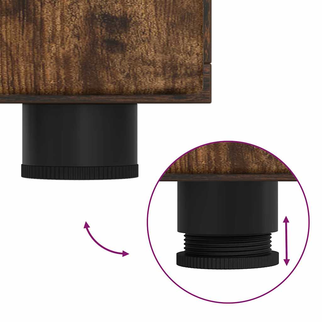 Sideboard Smoked oak 55.5 x 29 x 100 cm Engineered wood