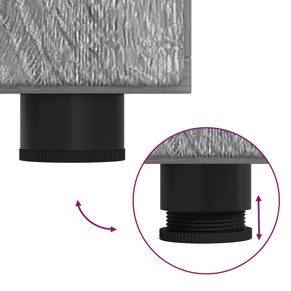 Sideboard Grey sonoma 55.5 x 29 x 100 cm Engineered wood