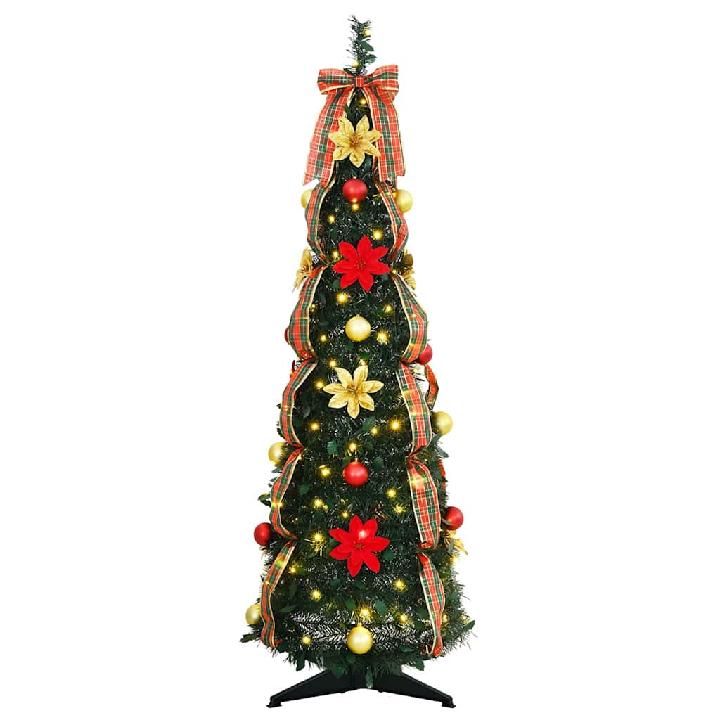 Artificial Christmas Tree with 50 LEDs Green 120 cm PVC